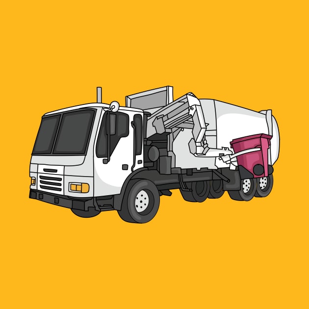 Garbage truck cartoon illustration by Cartoons of fun