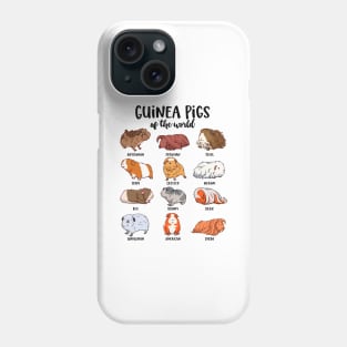 Guinea pigs of the world - Various kawaii guinea pigs Phone Case