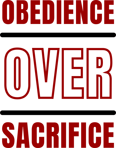 Obedience Over Sacrifice | Christian Typography Kids T-Shirt by All Things Gospel