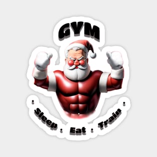 Santa Claus training in the gym Magnet