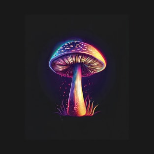 Magic Mushroom in Colorful Magical Light T-Shirt