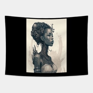 Beautiful african space queen Tapestry