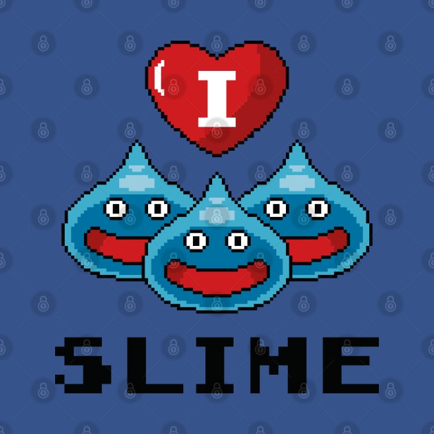 I Love Slime Pixel Art by logozaste