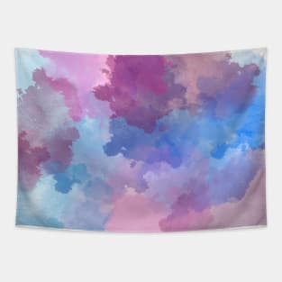 Blue and Lavender Watercolors Tapestry