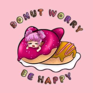 donut worry be happy G T-Shirt