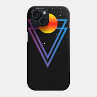 RETRO TRIANGLES WITH STARS IN THE UNIVERSE Phone Case