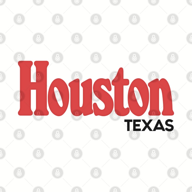 Houston Texas - Retro Design by DankFutura