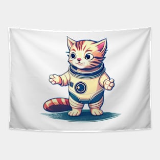 Astronaut cat outer space Tapestry