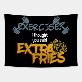 EXTRA FRIES (white) Tapestry