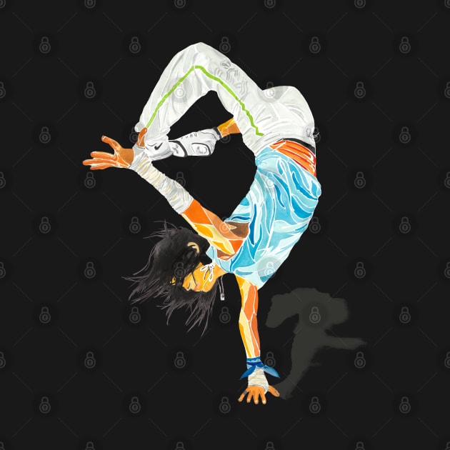 Acrobatic dancing girl by JBLAIS DESIGN 