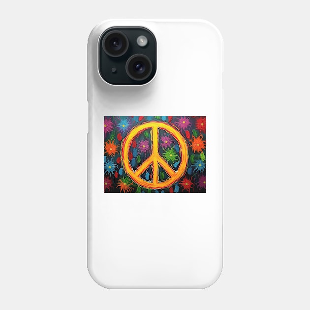 Hippie sign Phone Case by RosaliArt