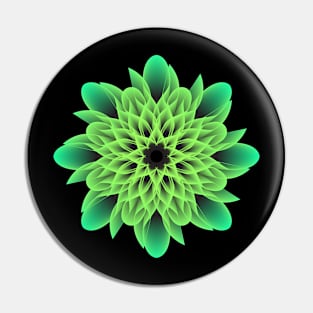 Beautiful and Artistic Green Flower Pin