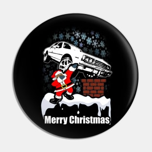 Dabbing Santa Clause Merry Box Caprice Christmas Pin