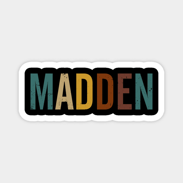 Graphic Madden Lovely Name Flowers Retro Vintage Styles Magnet by Gorilla Animal