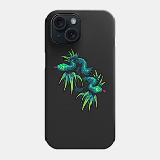 Mr Snake in the Rainforest - Green Phone Case