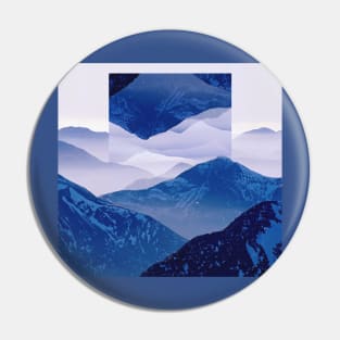 Mountain Geometric Reflection Pin