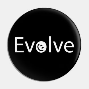 Evolve artistic text design Pin