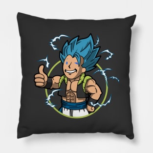 Cool Anime Superhero Warrior Gaming Mascot Parody Pillow