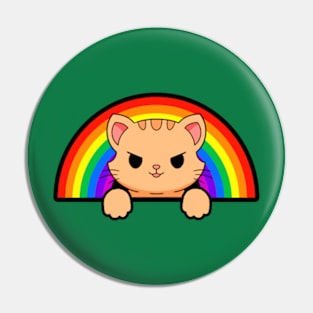 Kitty Rainbow Pin