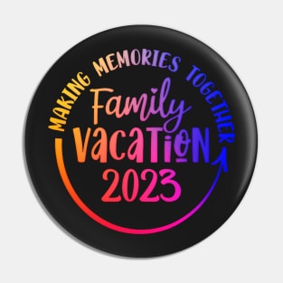 Vintage Family Trip Summer Vacation Beach 2023 Pin