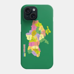 Administrative map of Ukraine Phone Case