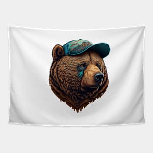 Rusty Trucker Bear Tapestry