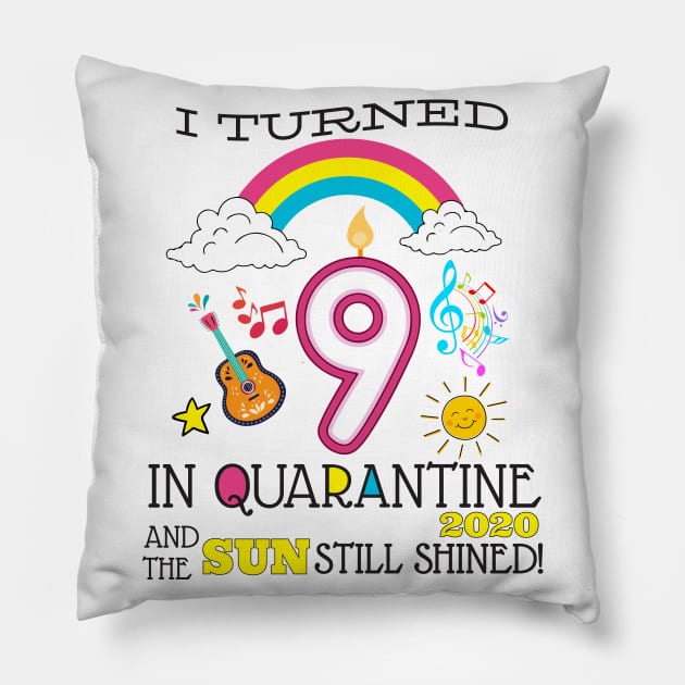 Quarantine 9th Birthday 2020 Pillow by WorkMemes