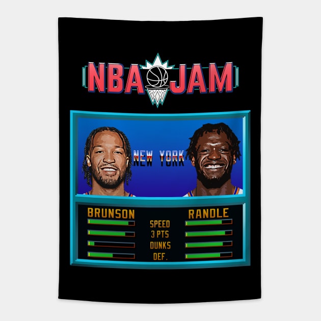 NBA JAM - New York Basketball Tapestry by Buff Geeks Art