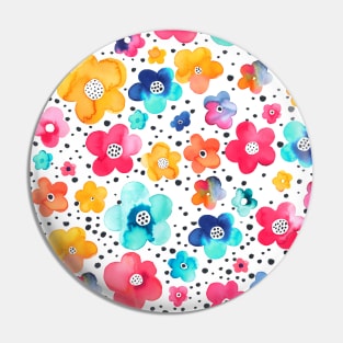 Pocket - DOTS NAIVE FLOWERS MULTI Pin