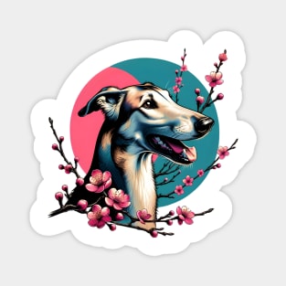 Sloughi Embraces Spring with Cherry Blossoms Ablaze Magnet