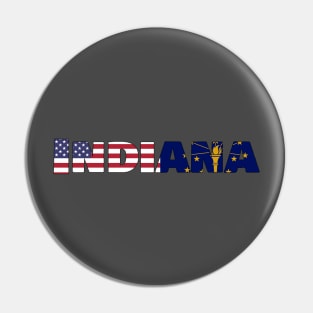 Indiana State Flag/American Flag Logo Pin