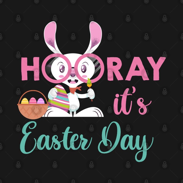 Hooray it's easter day funny Bunny Ears easter day gifts for kids by zrika