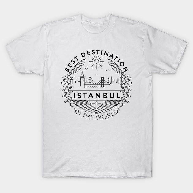 Discover Istanbul Minimal Badge Design - Istanbul - T-Shirt