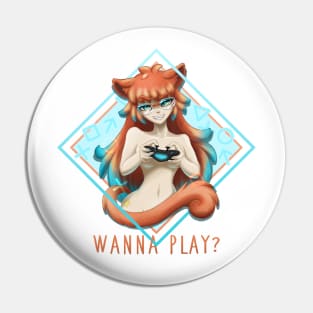 Gamer Cat Girl Pin