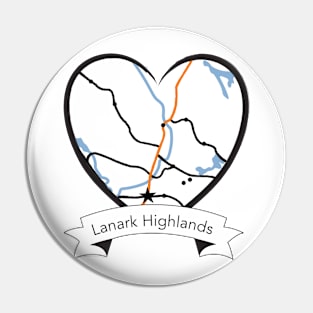 Lanark Highlands heart map Pin