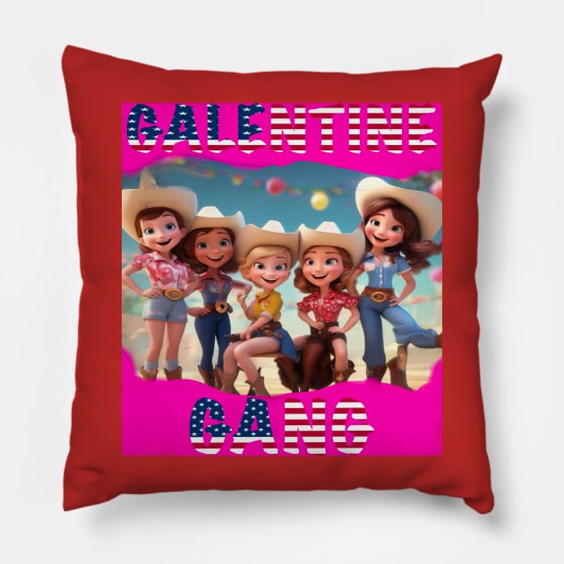 Galentines gang party Pillow by sailorsam1805
