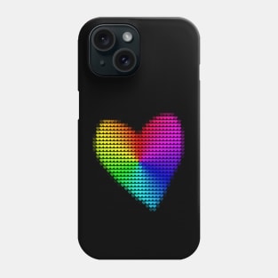 Valentines Day Spectrum Heart Filled with Hearts Phone Case