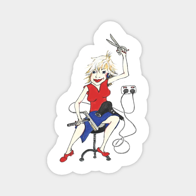 Hairdresser at work Magnet by Annie18c