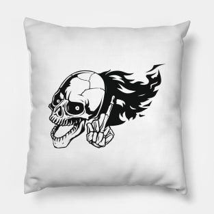 Black Skull Pillow