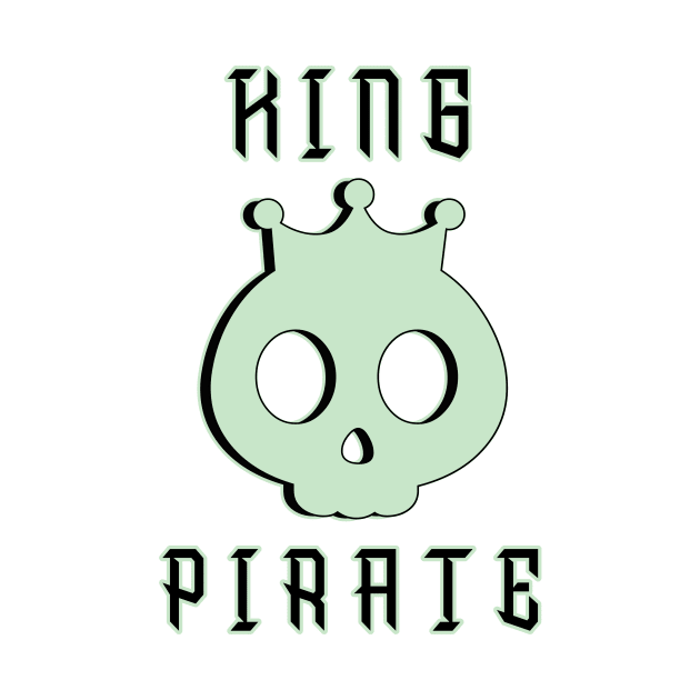 King Pirate Skull - Rule the Seas with Royal Authority by Salaar Design Hub