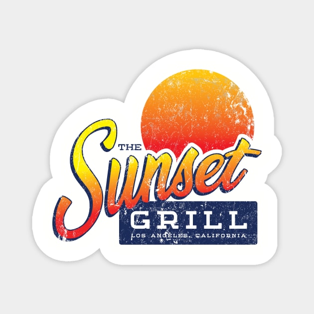 Sunset Grill Magnet by MindsparkCreative