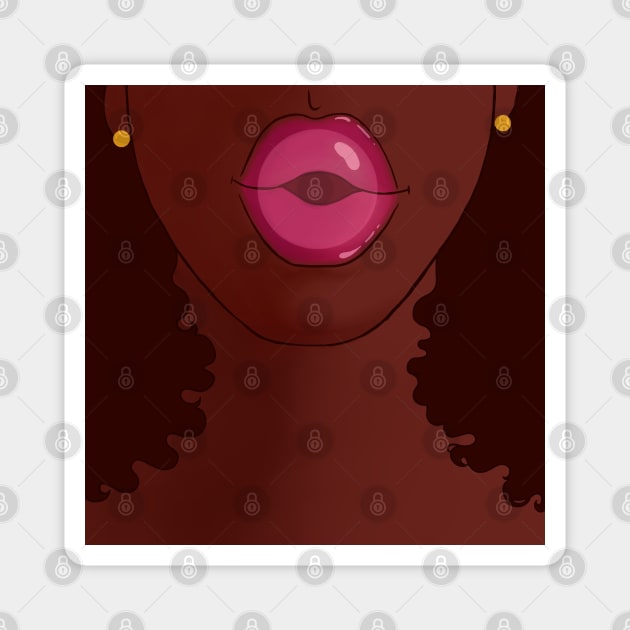 Bubblegum Kisses Magnet by S3_Illustration