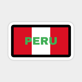 Peru Flag Colors Magnet