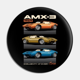 1969 AMC AMX/3 classic Car Pin