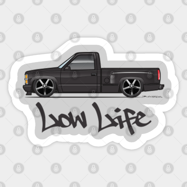 Low Life Black Stepside Obs Sticker Teepublic