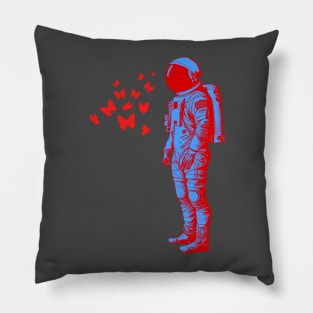 Astronaut with butterflies Pillow