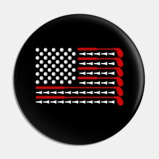 Golf USA Flag Father Day Pin