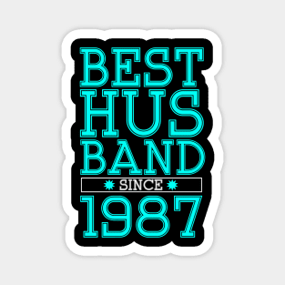 'Best Husband Since 1987' Sweet Wedding Anniversary Gift Magnet