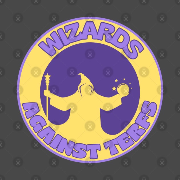 Wizards Against TERFs Seal by Caring is Cool