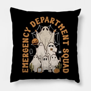 Er Nurse Vintage Halloween Spooky Emergency Department Squad Pillow